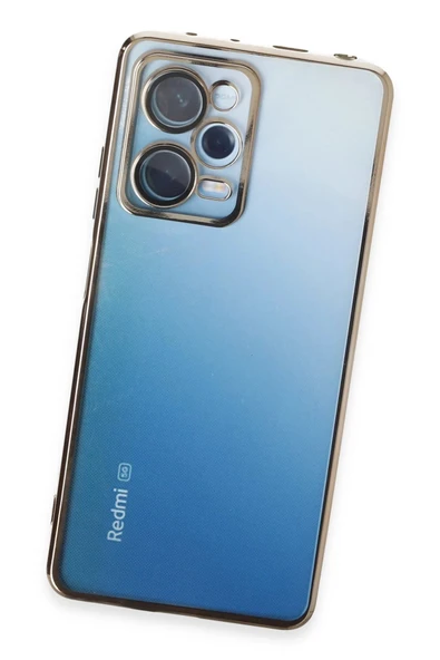 Xiaomi Redmi Note 12 Pro 5G Kılıf Lensli Silikon - Gold - Resim 2