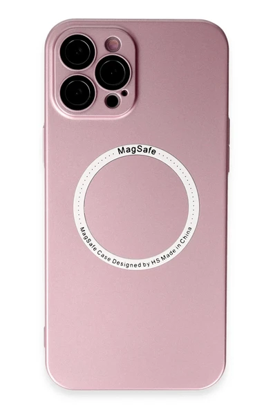 iPhone 12 Pro Kılıf Jack Magneticsafe Lens Silikon - Rose Gold ürün görseli