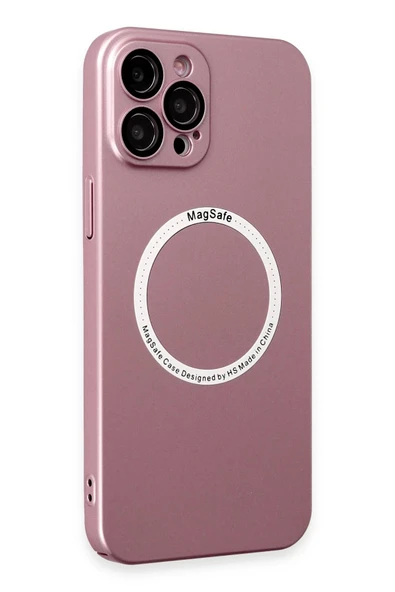 iPhone 12 Pro Kılıf Jack Magneticsafe Lens Silikon - Rose Gold - Resim 3