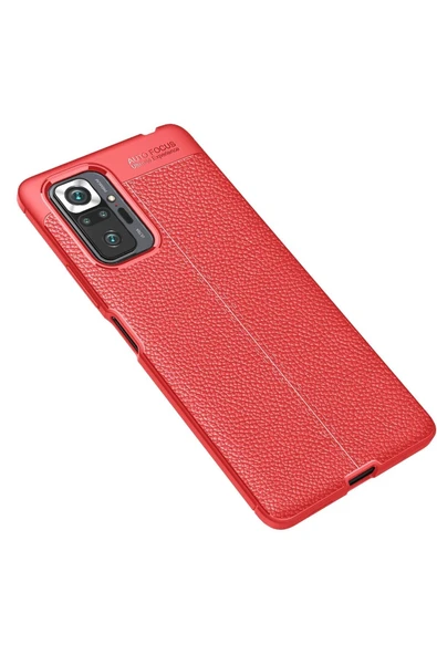 Xiaomi Redmi Note 10 Pro Kılıf Auto Focus Kapak - Kırmızı - Resim 2
