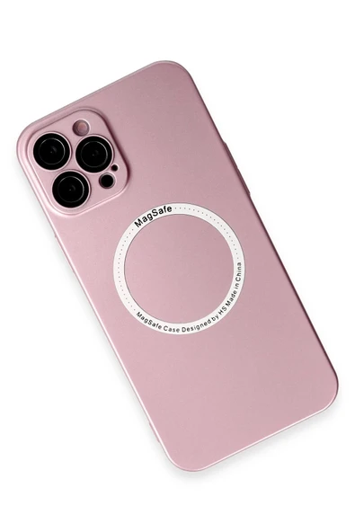 iPhone 12 Pro Kılıf Jack Magneticsafe Lens Silikon - Rose Gold - Resim 4