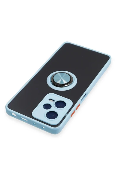 Xiaomi Redmi Note 12 5G Kılıf Montreal Yüzüklü Silikon Kapak - Buz Mavi - Resim 4