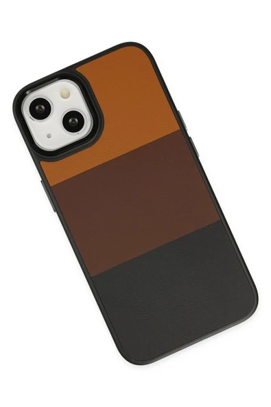 iPhone 14 Plus Kılıf King Kapak - Taba-Siyah - Resim 3