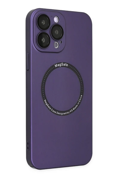 iPhone 14 Pro Kılıf Jack Magneticsafe Lens Silikon - Mor - Resim 2