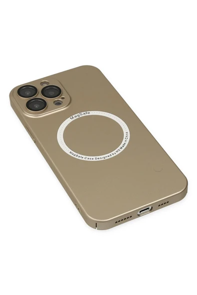 iPhone 14 Pro Kılıf Jack Magneticsafe Lens Silikon - Gold - Resim 5