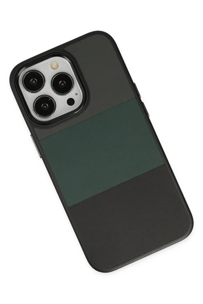 iPhone 14 Pro Max Kılıf King Kapak - Gri-Siyah - Resim 3