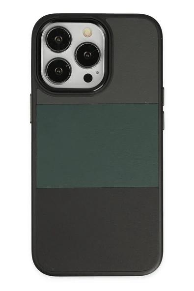 iPhone 14 Pro Max Kılıf King Kapak - Gri-Siyah ürün görseli