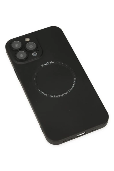 iPhone 14 Pro Kılıf Jack Magneticsafe Lens Silikon - Siyah - Resim 4