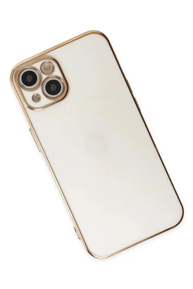 iPhone 14 Kılıf Volet Silikon - Beyaz - Resim 2