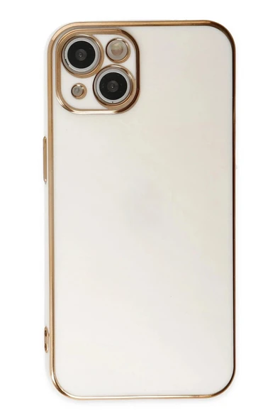 iPhone 14 Kılıf Volet Silikon - Beyaz - Resim 3