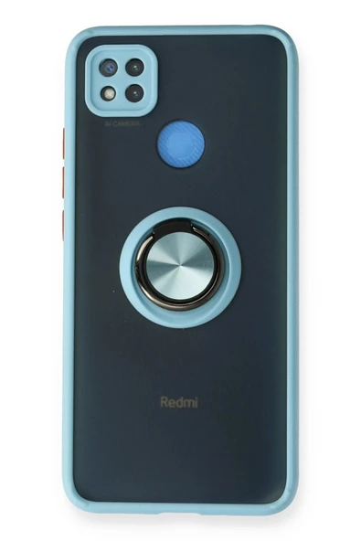 Xiaomi Redmi 9C Kılıf Montreal Yüzüklü Silikon Kapak - Buz Mavi ürün görseli