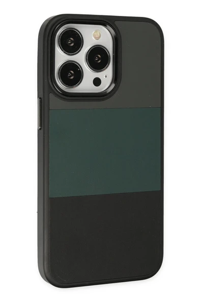 iPhone 14 Pro Max Kılıf King Kapak - Gri-Siyah - Resim 2