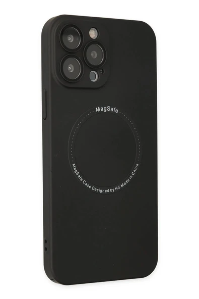 iPhone 14 Pro Kılıf Jack Magneticsafe Lens Silikon - Siyah - Resim 2