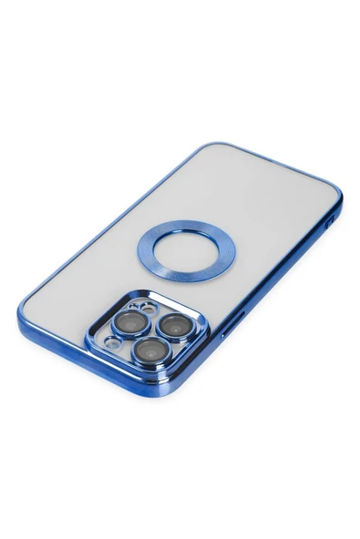 iPhone 14 Pro Max Kılıf Slot Silikon - Mavi - Resim 5