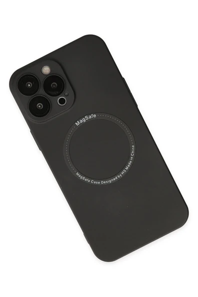 iPhone 14 Pro Kılıf Jack Magneticsafe Lens Silikon - Siyah - Resim 3