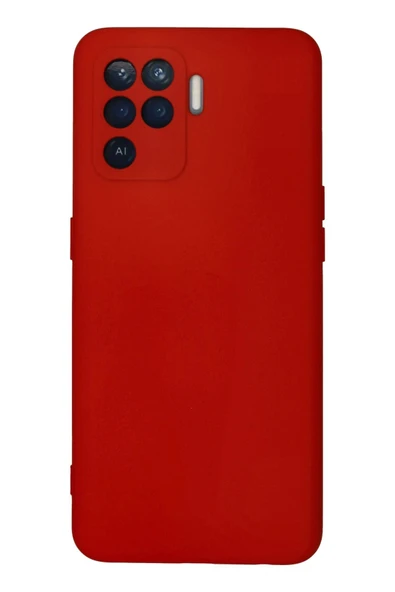 Oppo Reno 5 Lite Kılıf Nano içi Kadife Silikon - Kırmızı ürün görseli