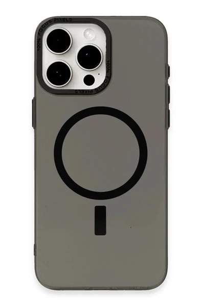 iPhone 15 Pro Max Kılıf Anka PC Magneticsafe Sert Metal Kapak - Siyah ürün görseli