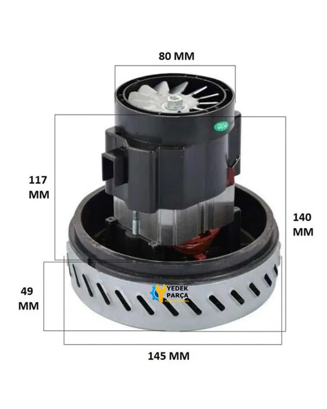 Beko Uyumlu BKS 9730 Süpürge Motoru 1400W HT100 - Resim 2