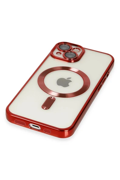 iPhone 14 Plus Kılıf Kross Magneticsafe Kapak - Kırmızı - Resim 5