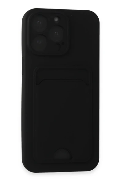 iPhone 15 Pro Kılıf Kelvin Kartvizitli Silikon - Siyah ürün görseli