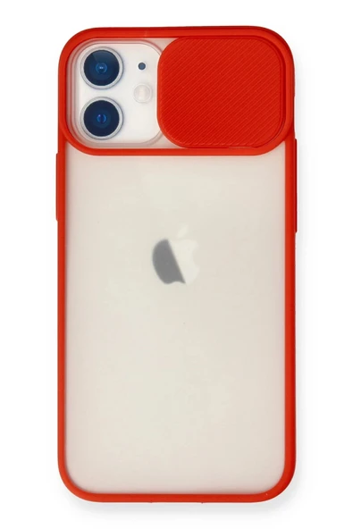 iPhone 11 Kılıf Palm Buzlu Kamera Sürgülü Silikon - Kırmızı ürün görseli