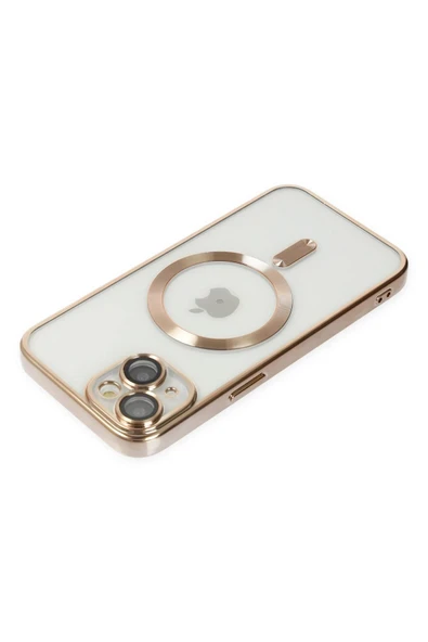 iPhone 14 Kılıf Kross Magneticsafe Kapak - Gold - Resim 4