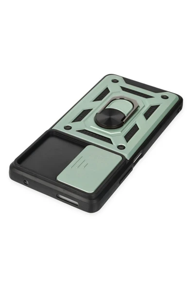 Xiaomi Mi 11T Pro Kılıf Pars Lens Yüzüklü Silikon - Yeşil - Resim 4