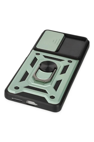 Xiaomi Mi 11T Pro Kılıf Pars Lens Yüzüklü Silikon - Yeşil - Resim 5