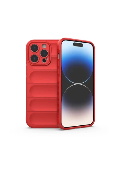 iPhone 15 Pro Max Kılıf Optimum Silikon - Kırmızı ürün görseli