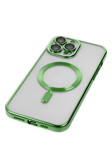 iPhone 14 Pro Kılıf Kross Magneticsafe Kapak - Koyu Yeşil - Resim 4