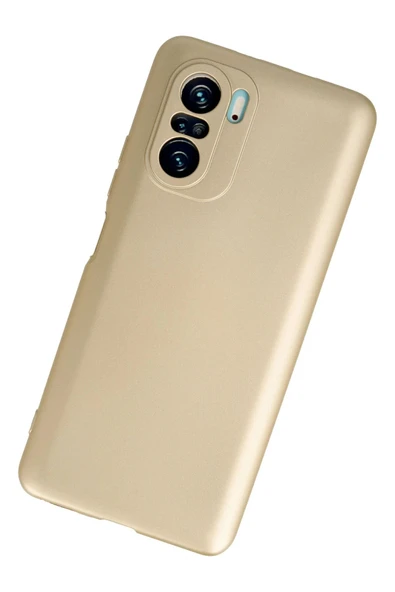 Xiaomi Poco F3 Kılıf First Silikon - Gold - Resim 3
