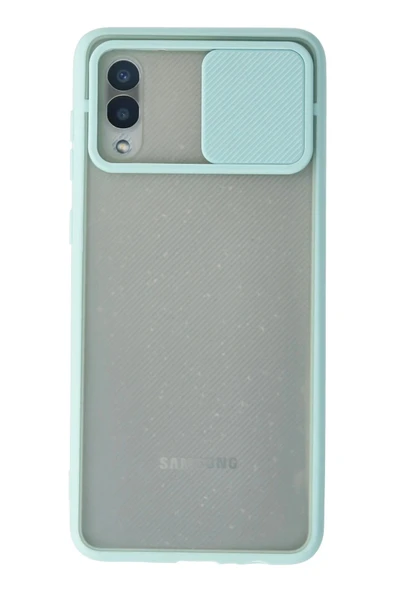 Samsung Galaxy A02 Kılıf Palm Buzlu Kamera Sürgülü Silikon - Turkuaz ürün görseli