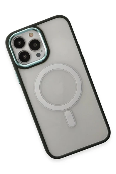 iPhone 15 Pro Max Kılıf Room Magneticsafe Silikon - Köknar Yeşili - Resim 3