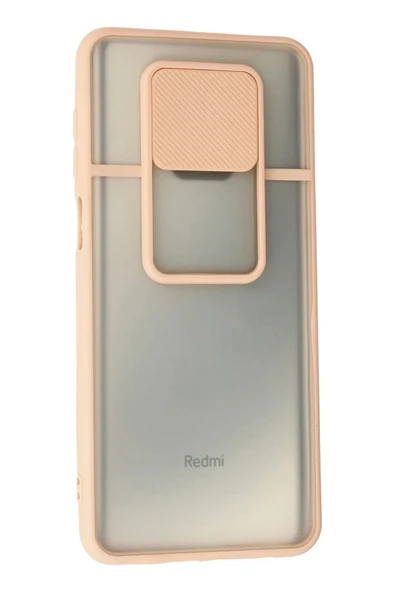 Xiaomi Redmi Note 9 Pro Kılıf Palm Buzlu Kamera Sürgülü Silikon - Pembe - Resim 3