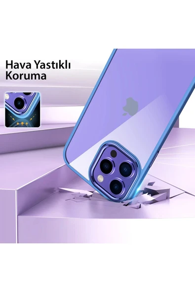 iPhone 15 Pro Max Kılıf Power Silikon - Lila - Resim 5