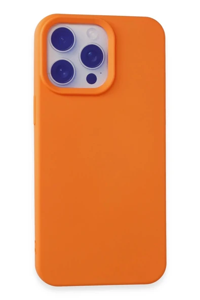 iPhone 15 Pro Max Kılıf Nano içi Kadife Silikon - Turuncu ürün görseli