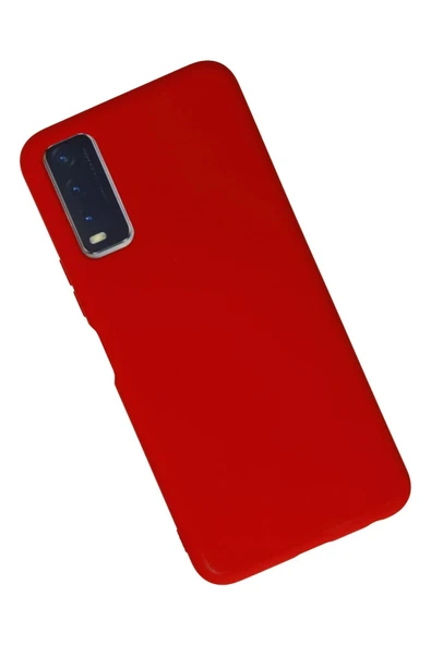 Vivo Y11S Kılıf Nano içi Kadife Silikon - Kırmızı - Resim 2