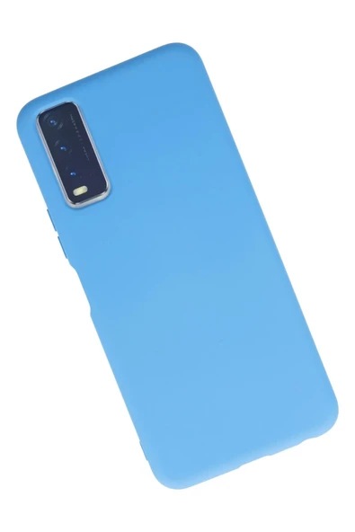 Vivo Y11S Kılıf Nano içi Kadife Silikon - Mavi - Resim 2