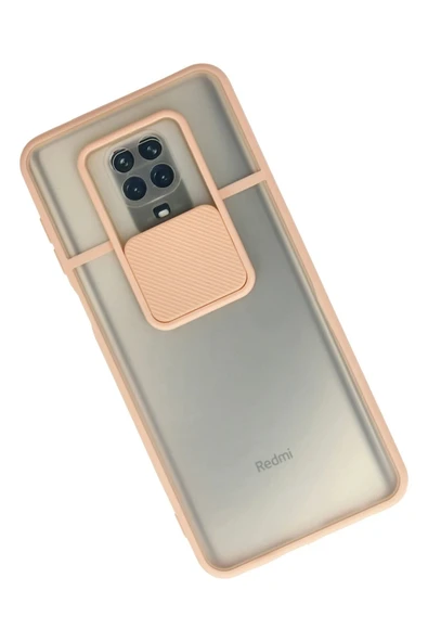 Xiaomi Redmi Note 9 Pro Kılıf Palm Buzlu Kamera Sürgülü Silikon - Pembe - Resim 2