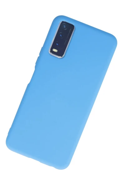 Vivo Y11S Kılıf Nano içi Kadife Silikon - Mavi - Resim 3