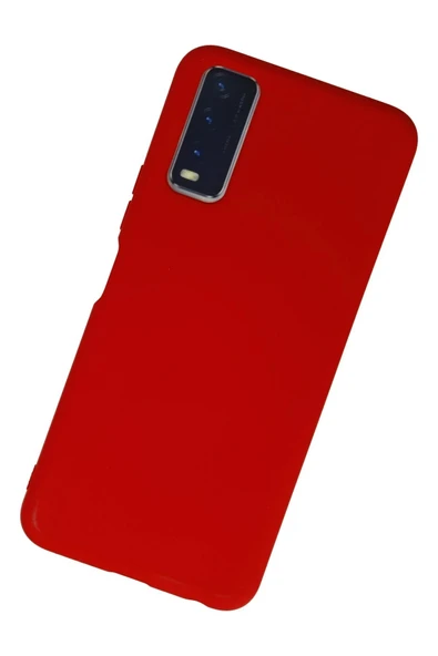 Vivo Y11S Kılıf Nano içi Kadife Silikon - Kırmızı - Resim 3