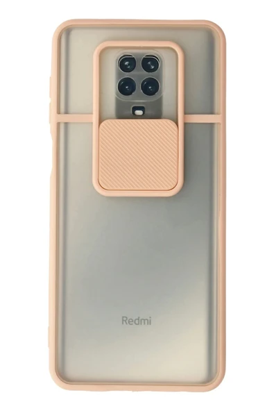 Xiaomi Redmi Note 9 Pro Kılıf Palm Buzlu Kamera Sürgülü Silikon - Pembe ürün görseli