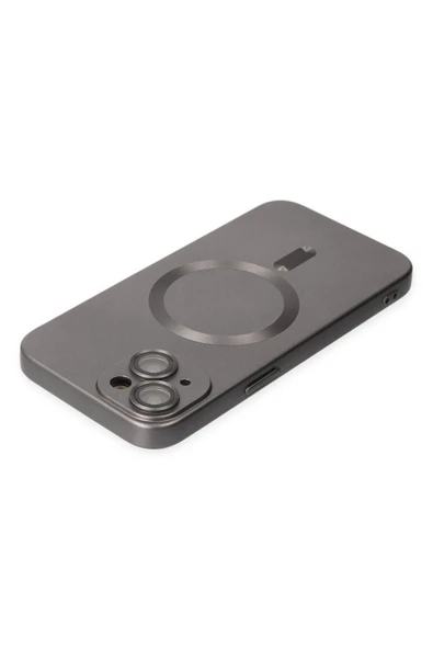 iPhone 14 Plus Kılıf Moshi Lens Magneticsafe Silikon - Füme - Resim 4