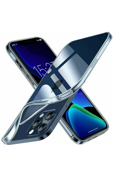 iPhone 15 Pro Kılıf Lüx Şeffaf Silikon ürün görseli
