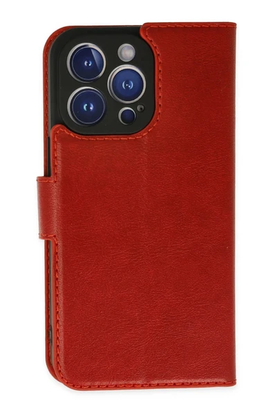 iPhone 14 Pro Max Kılıf Trend S Plus Kapaklı Kılıf - Kırmızı ürün görseli