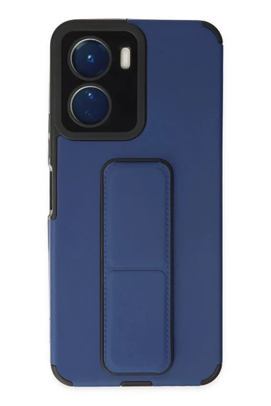 Vivo Y16 Kılıf Mega Standlı Silikon - Mavi ürün görseli