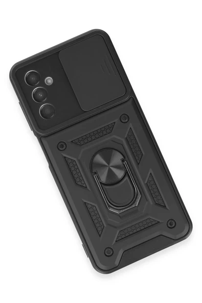 Samsung Galaxy M14 5G Kılıf Pars Lens Yüzüklü Silikon - Siyah - Resim 2