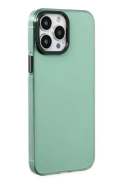 iPhone 14 Pro Kılıf Anka PC Sert Metal Kapak - Yeşil - Resim 2