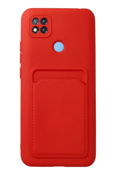Xiaomi Redmi 9C Kılıf Kelvin Kartvizitli Silikon - Kırmızı ürün görseli