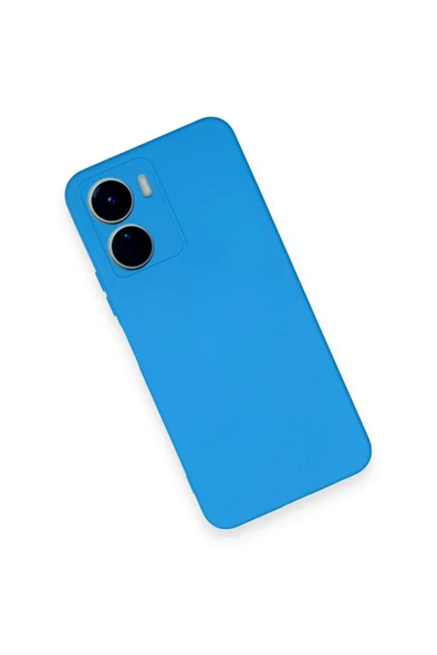 Vivo Y16 Kılıf Nano içi Kadife Silikon - Mavi - Resim 3